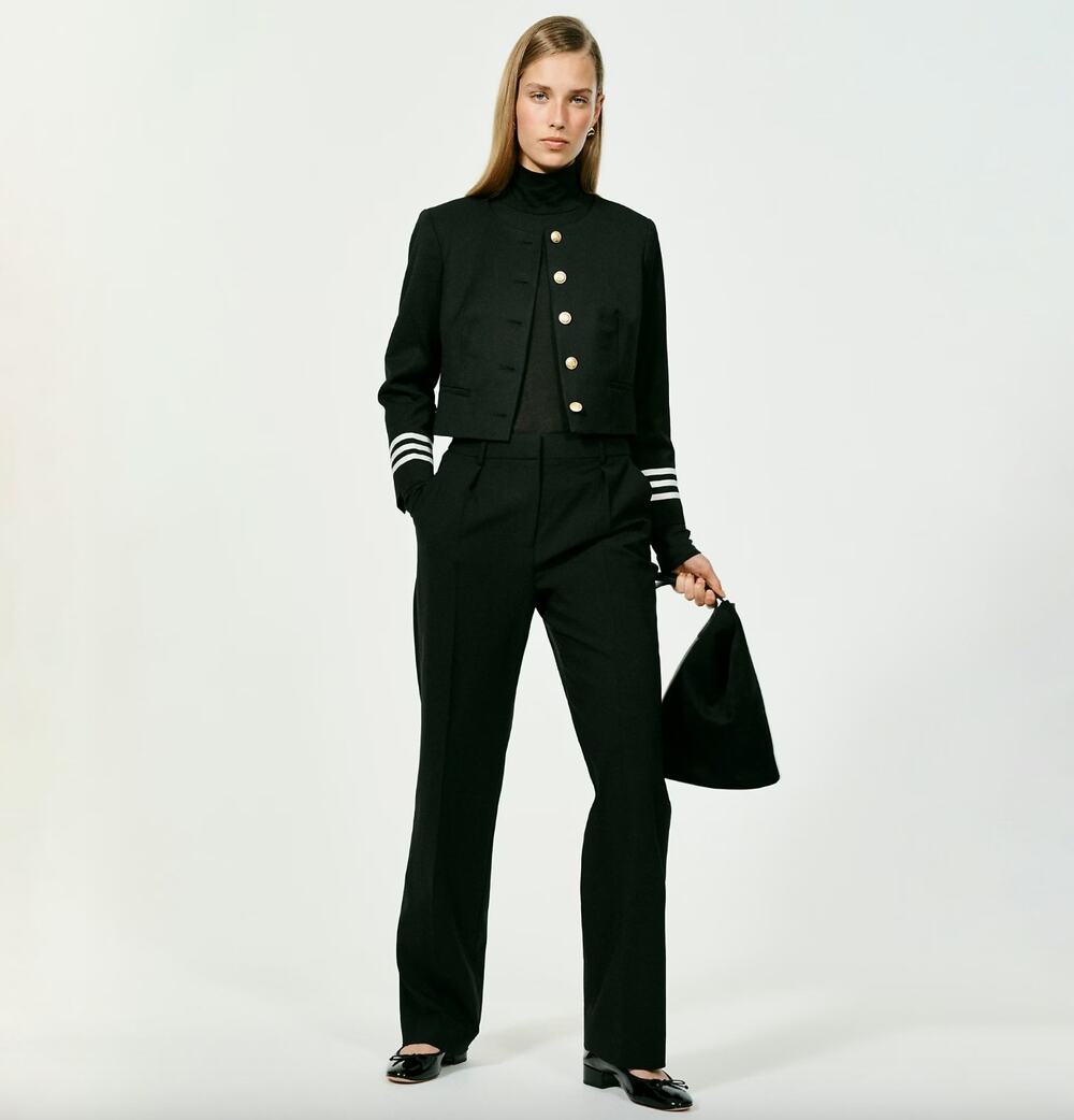 J.Crew Portia Pant Italian Bi Stretch Wool High Rise Straight Black US 6 NWT